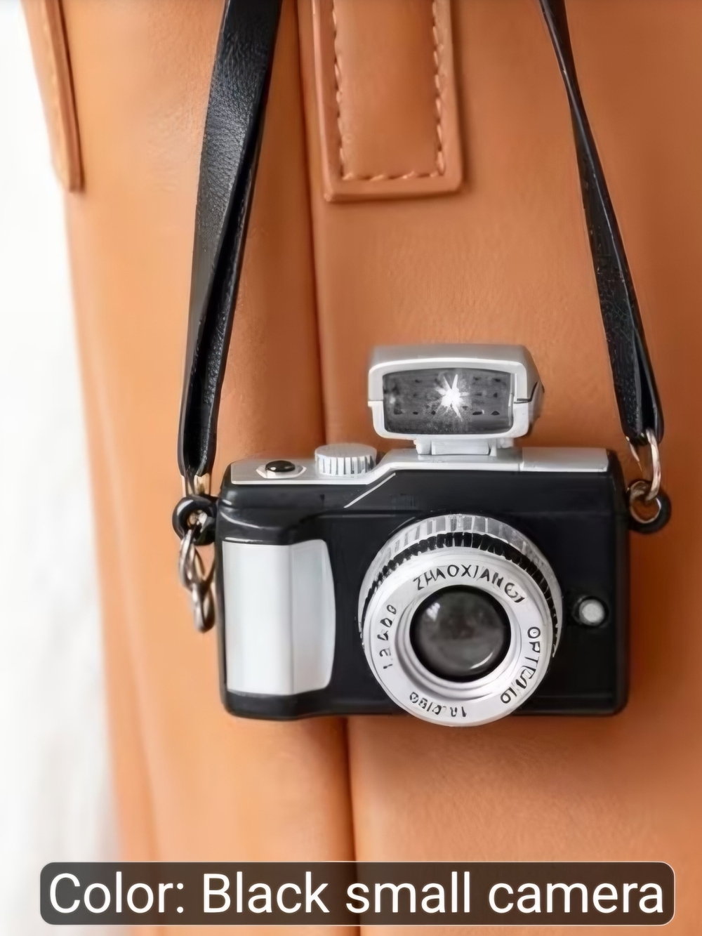 Black Retro Compact Camera Purse Charm, Or Keychain, NIP